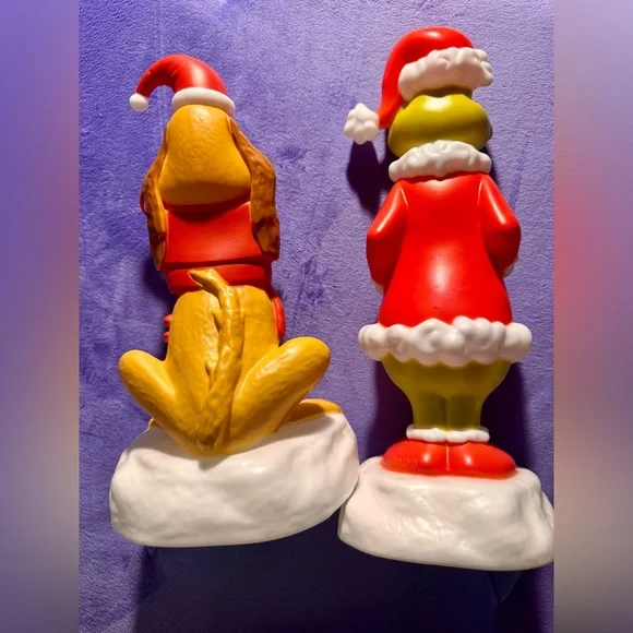 Christmas Grinch and Max Light up Blow mold Tabletop Decorations - Picture 6 of 7